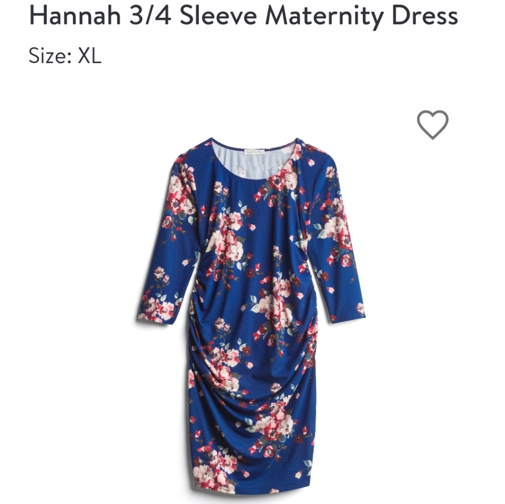 Hannah 3/4 Sleeve Maternity Dress